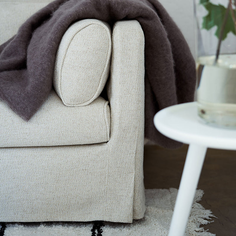 close up arm detail of the sits sara sofa