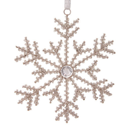 Beaded Snowflake Hanging Decoration – Blacks of Sopwell Online Store